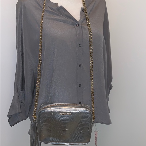NWT Victoria’s Secret Silver Crossbody Bag - Picture 4 of 8